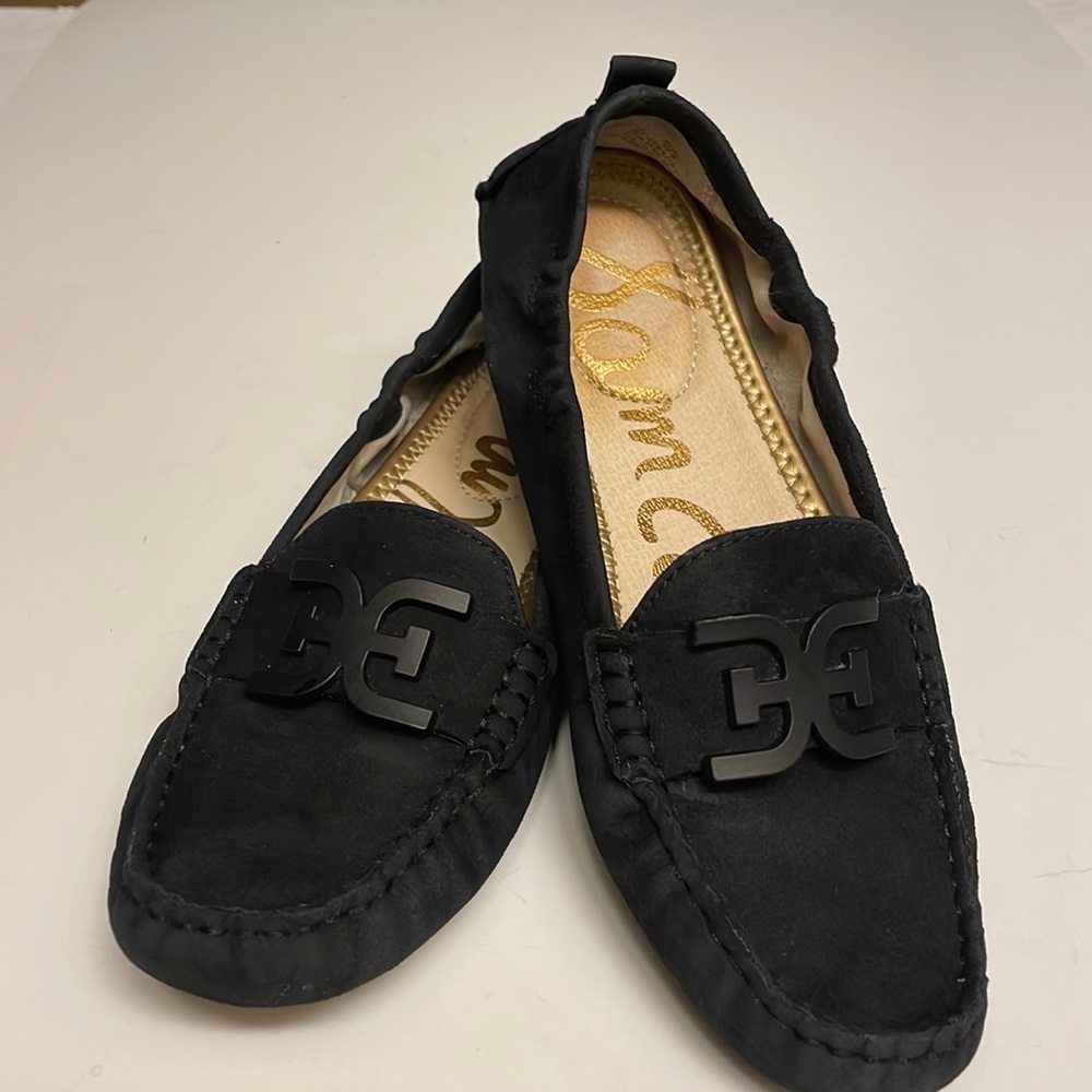Sam Edelman “FARRELL” Black Suede Driving Moccasin Loafers. Size 6 1/2. Preowned